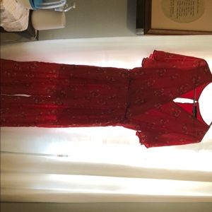 Cropped flower romper